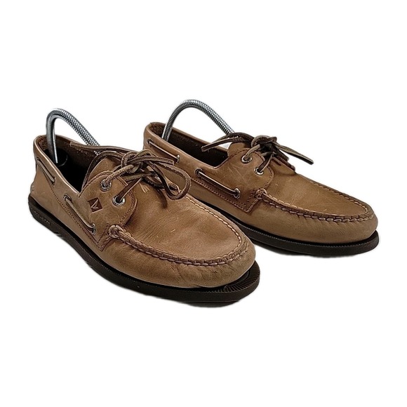 Sperry Men's Size 9M Authentic Original 2-Eye Boat Shoe SAHARA Leather - Picture 1 of 9